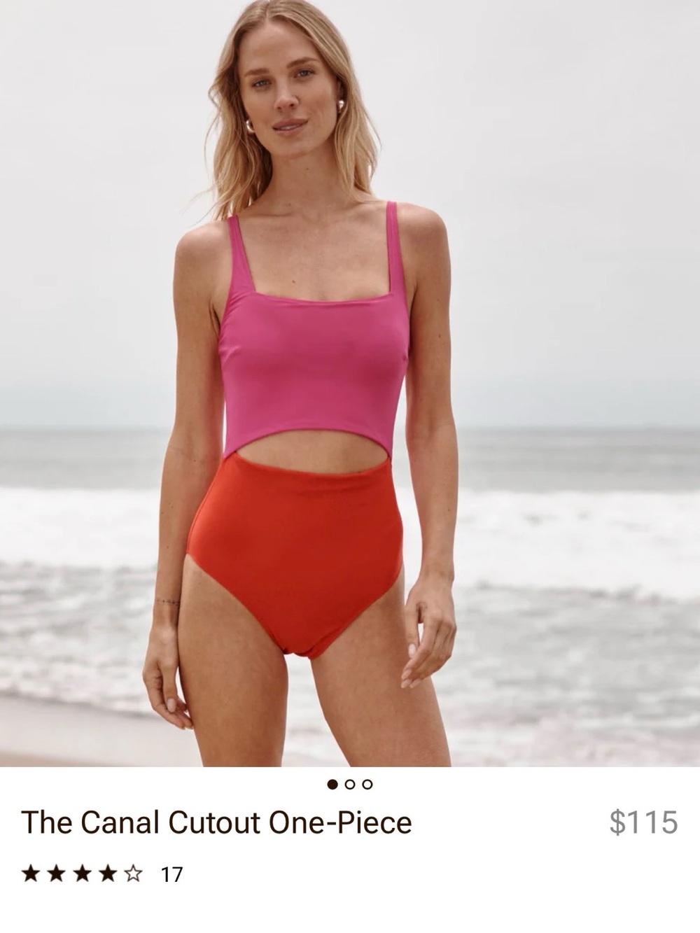 Summersalt Canal Cut Out One Piece Swimsuit Size 22 USA 2XL